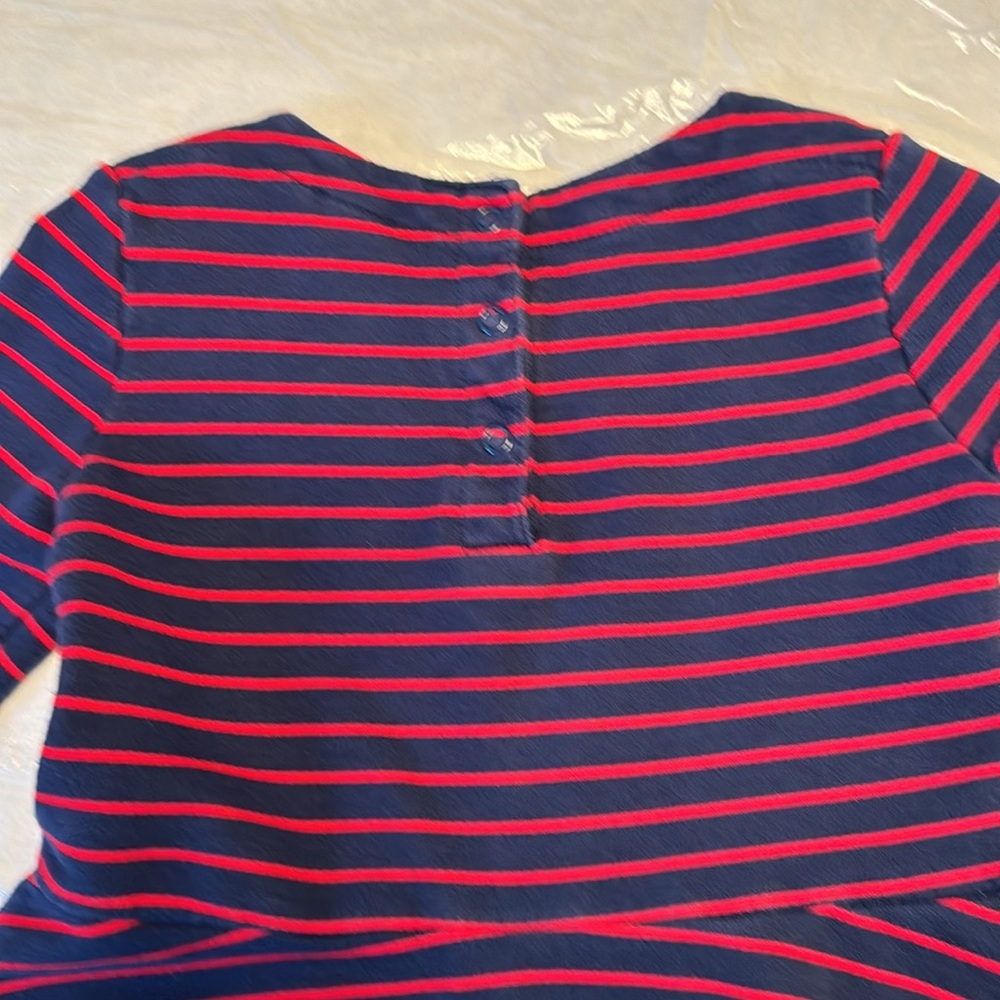 Oshkosh B’gosh Girls Dress Navy Blue And Red Size 5T Valentine’s Day - Picture 7 of 10